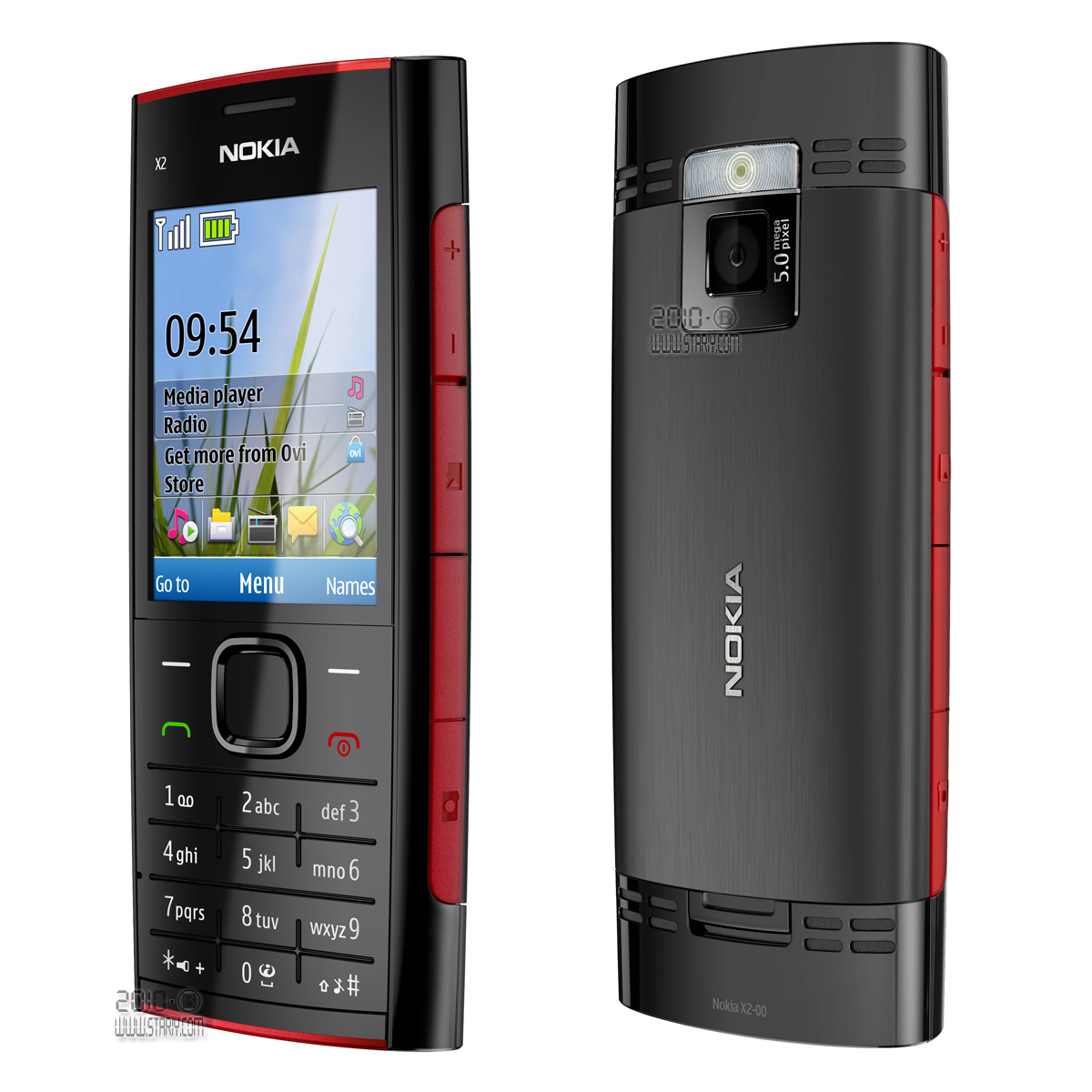 Как настоящий «музыкант», мобильный телефон Nokia X2 имеет стереофонические