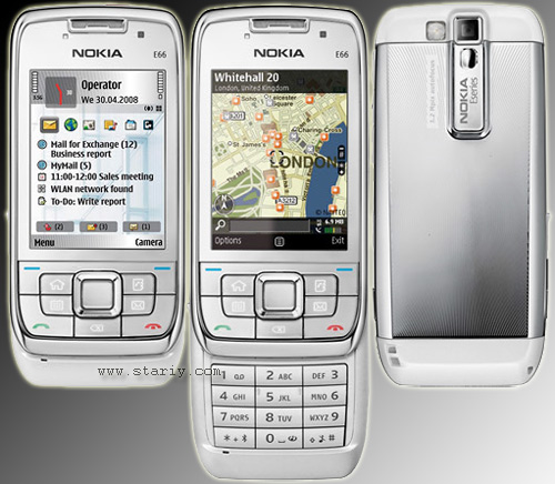 Nokia E66 White Steel и Nokia E66 Grey Steel