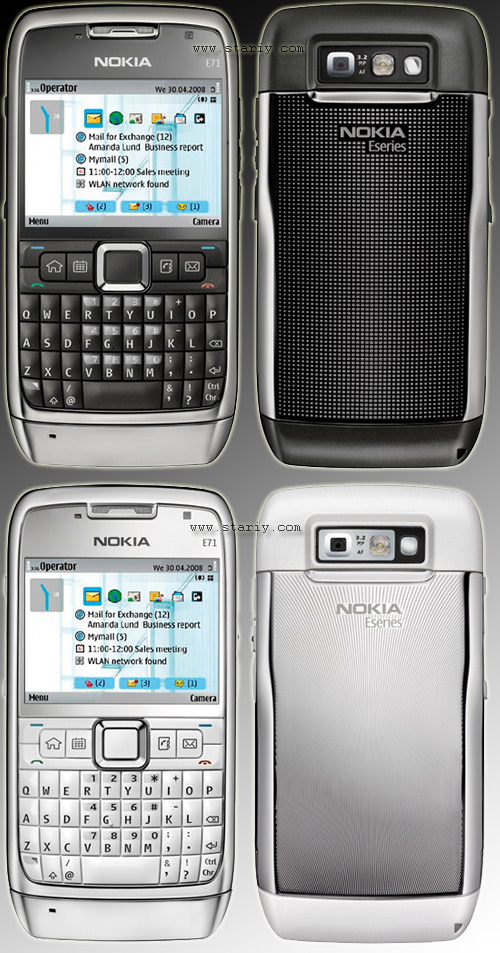 Nokia E71 Grey Steel и Nokia E71 White Steel
