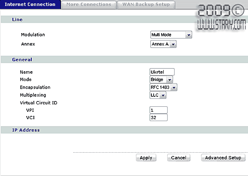 Настройки WAN второго модема